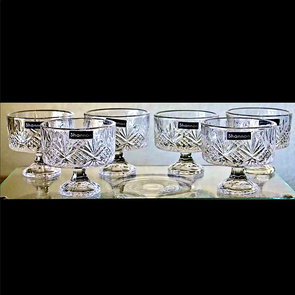 GODINGER DUBLIN CRYSTAL TASTER SET DESSERT SET O 6